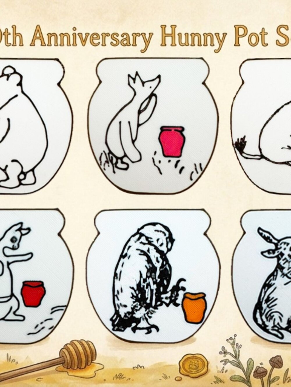 Classic Pooh Blind Box Mystery Pins - Hunnypot Series